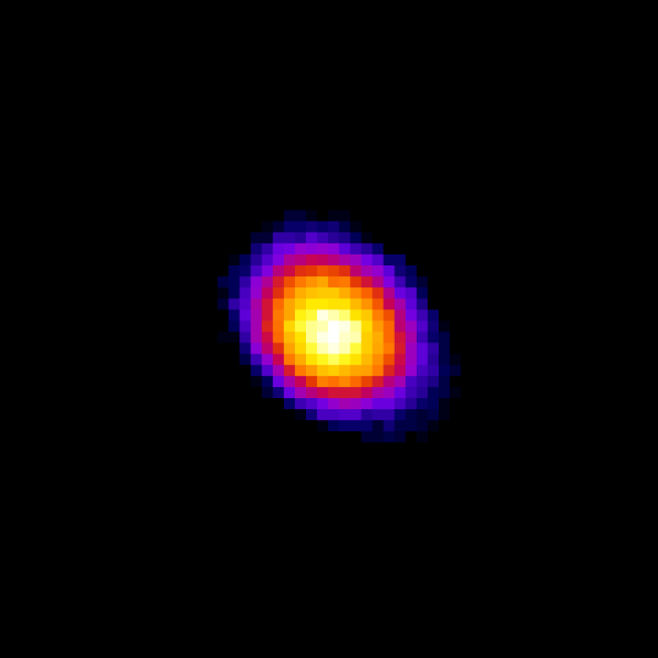 image of laser beam with IMX990 InGaAs sensor in Alvium VSWIR camera